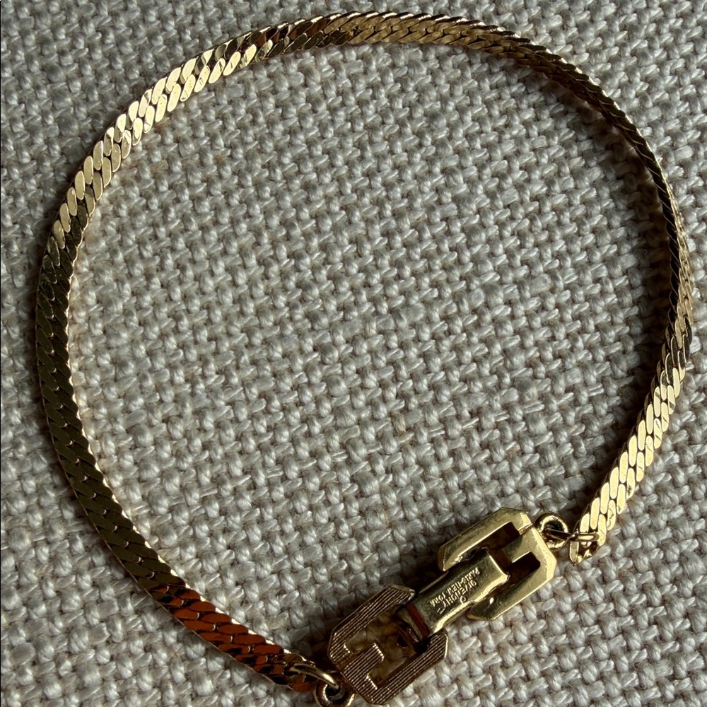 Givenchy Gold-Tone Flat Herringbone Bracelet